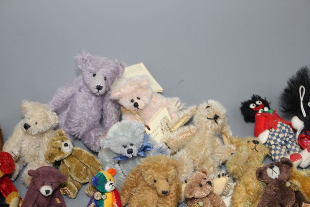 Twelve miniature Teddy Herman, eighteen miniature bears including Mystic Bears, Herman Pawsey & others